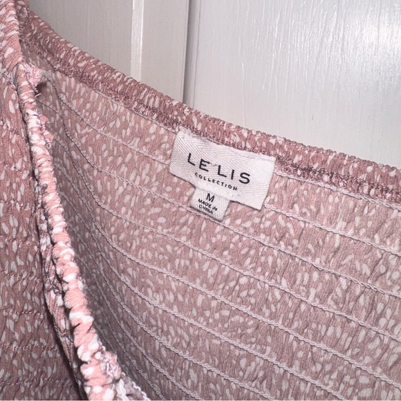 Le Lis pink and white long sleeve top size M - Picture 2 of 2